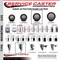 Service Caster 4'' Maroon Poly Wheel Swivel 7/16'' Stem Caster Set 2 Total Lock Brake, 4PK SCC-GRTTL20S414-PPUB-MRN-716138-2-S2 - alternate 4